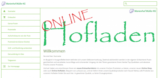 Marienhof Müller KG Online Hofladen